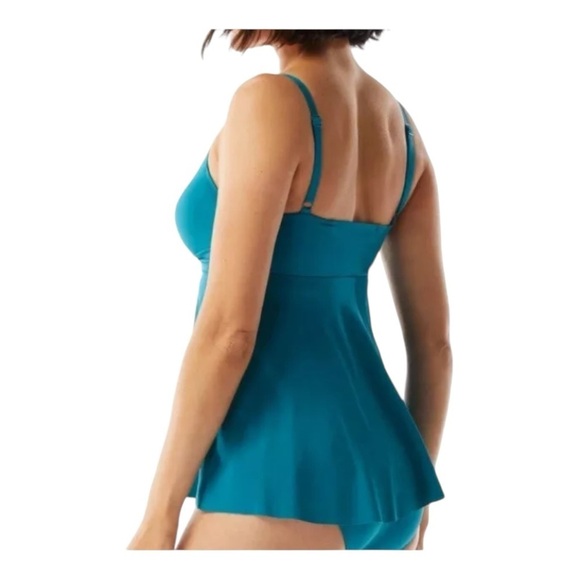Contours by Coco Reef Diamond Underwire Wrap Tankini Top - Teal Cove NWT - Picture 3 of 5